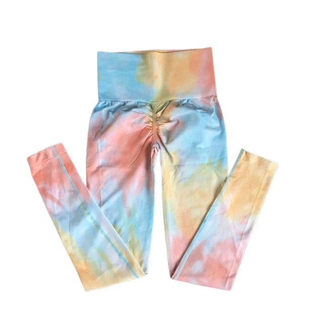 Two-Tone Tie-Dye Gym Leggings
