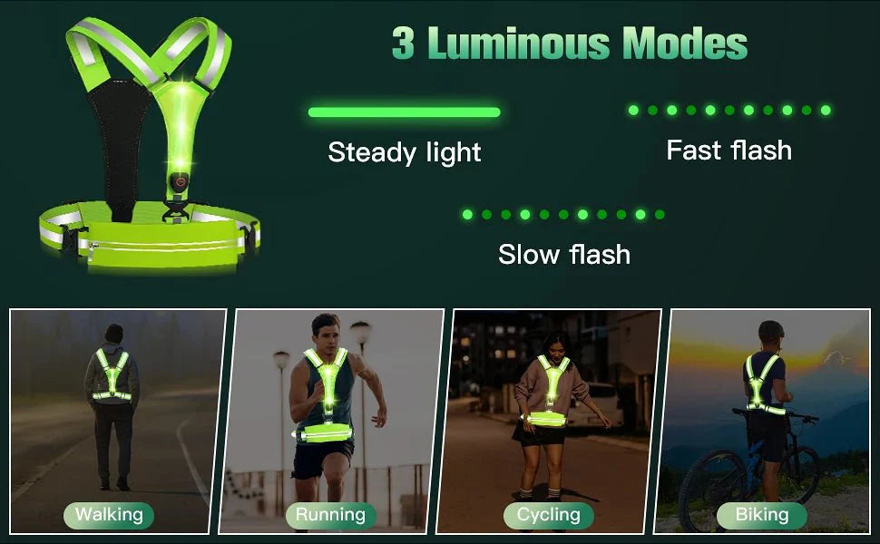 NightBright LED Running Vest