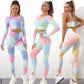 Two-Tone Tie-Dye Gym Leggings