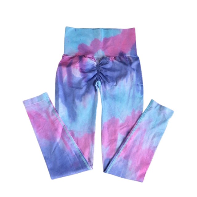 Two-Tone Tie-Dye Gym Leggings