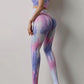 Two-Tone Tie-Dye Gym Leggings